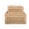 Hello Honey® Cane & Rattan Display Box with Glass Lid Set